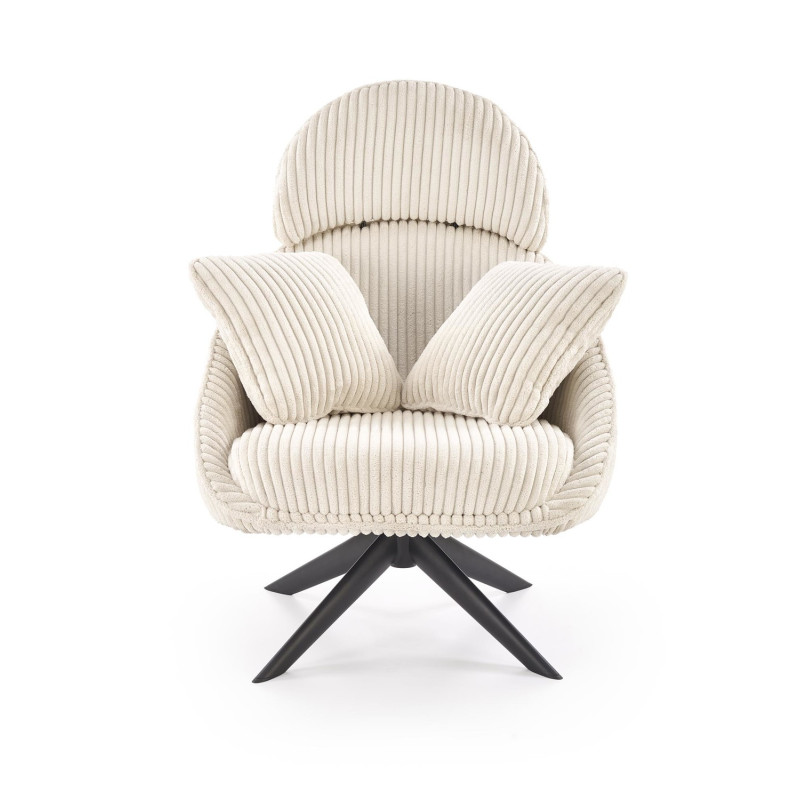 Fotel wypoczynkowy obrotowy MERRIX MODERN CREAM kremowy