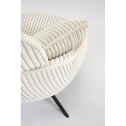 Fotel wypoczynkowy obrotowy MERRIX MODERN CREAM kremowy