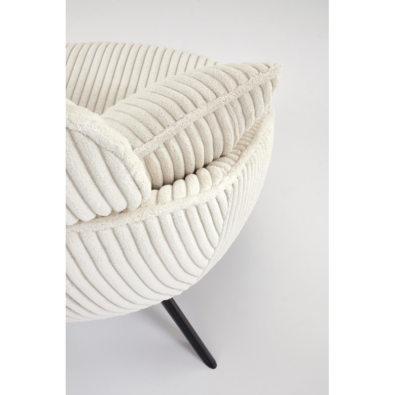 Fotel wypoczynkowy obrotowy MERRIX MODERN CREAM kremowy