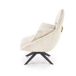 Fotel wypoczynkowy obrotowy MERRIX MODERN CREAM kremowy