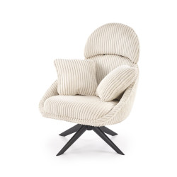 Fotel wypoczynkowy obrotowy MERRIX MODERN CREAM kremowy