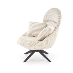 Fotel wypoczynkowy obrotowy MERRIX MODERN CREAM kremowy