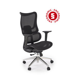 Fotel obrotowy gabinetowy CASPIX OFFICE BLACK czarny