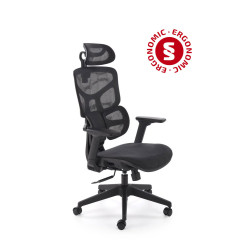 Fotel obrotowy gabinetowy MACRIX OFFICE BLACK czarny