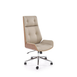 Fotel obrotowy gabinetowy WEBRIX WALNUT BEIGE orzechowy/beżowy