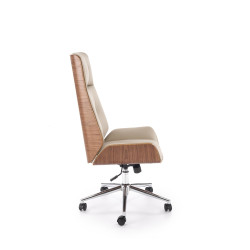 Fotel obrotowy gabinetowy WEBRIX WALNUT BEIGE orzechowy/beżowy