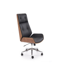 Fotel obrotowy gabinetowy WEBRIX OFFICE WALNUT BLACK orzechowy/czarny