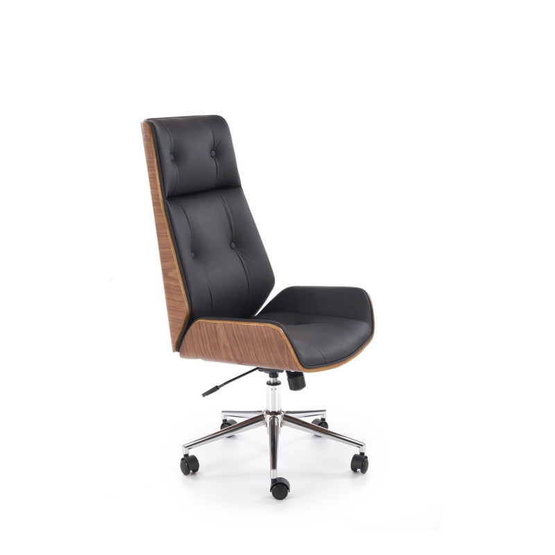 Fotel obrotowy gabinetowy WEBRIX OFFICE WALNUT BLACK orzechowy/czarny