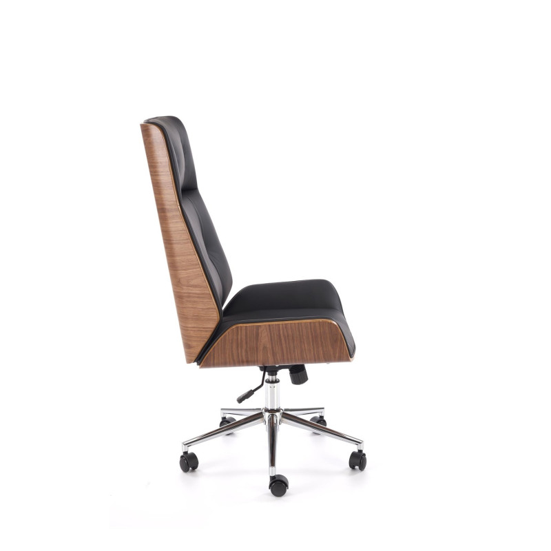 Fotel obrotowy gabinetowy WEBRIX OFFICE WALNUT BLACK orzechowy/czarny