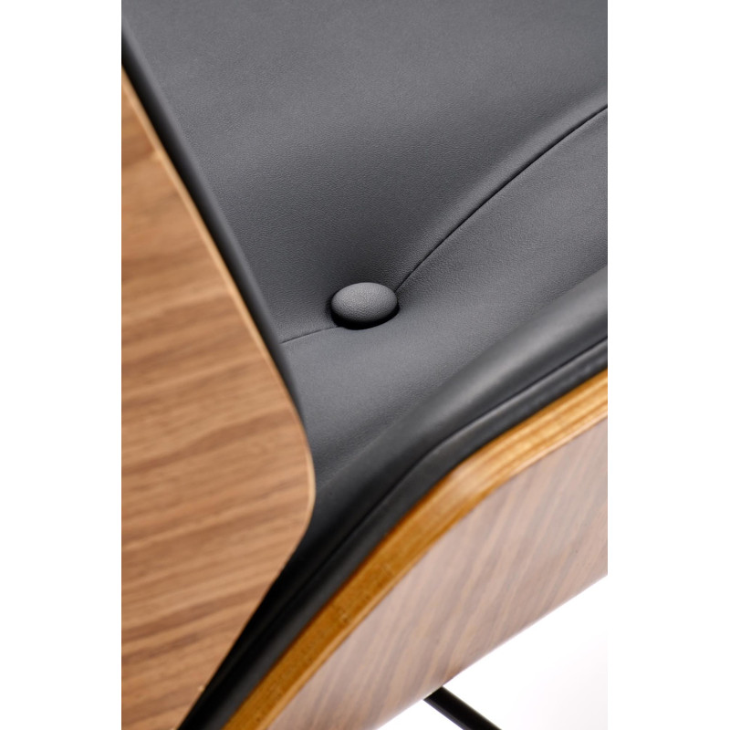 Fotel obrotowy gabinetowy WEBRIX OFFICE WALNUT BLACK orzechowy/czarny