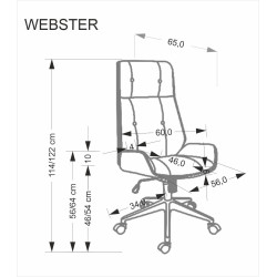 Fotel obrotowy gabinetowy WEBRIX OFFICE WALNUT BLACK orzechowy/czarny