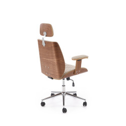 Fotel obrotowy gabinetowy TIMRIX OFFICE WALNUT BEIGE orzechowy/beżowy