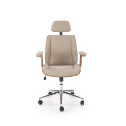 Fotel obrotowy gabinetowy TIMRIX OFFICE WALNUT BEIGE orzechowy/beżowy