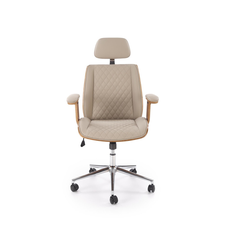 Fotel obrotowy gabinetowy TIMRIX OFFICE WALNUT BEIGE orzechowy/beżowy