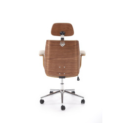 Fotel obrotowy gabinetowy TIMRIX OFFICE WALNUT BEIGE orzechowy/beżowy