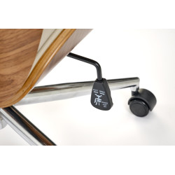 Fotel obrotowy gabinetowy TIMRIX OFFICE WALNUT BEIGE orzechowy/beżowy