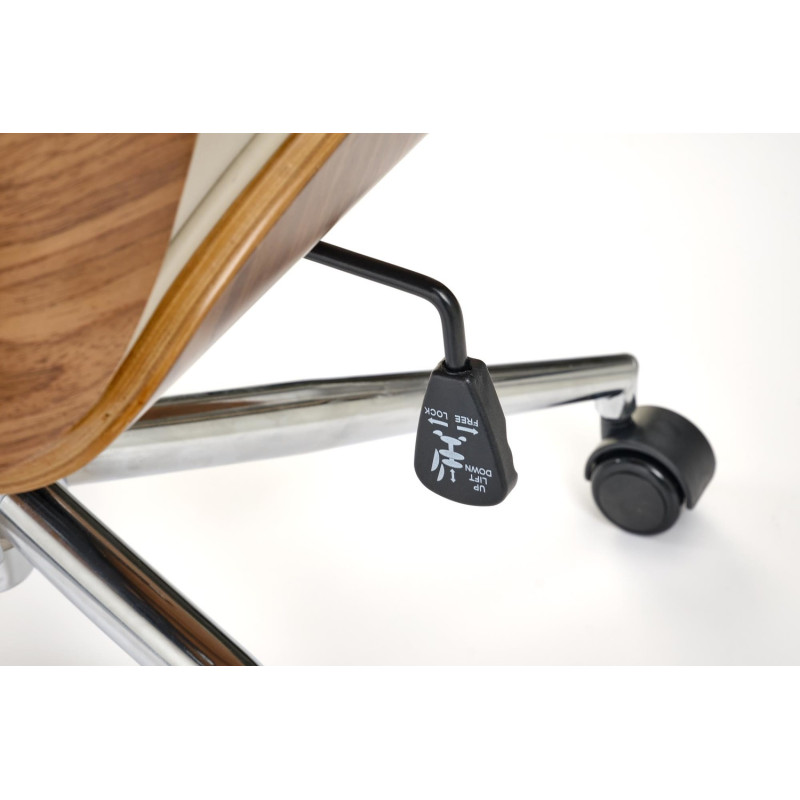Fotel obrotowy gabinetowy TIMRIX OFFICE WALNUT BEIGE orzechowy/beżowy