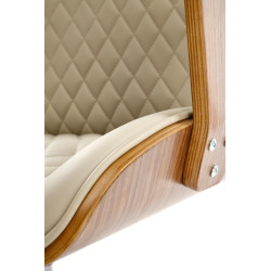 Fotel obrotowy gabinetowy TIMRIX OFFICE WALNUT BEIGE orzechowy/beżowy