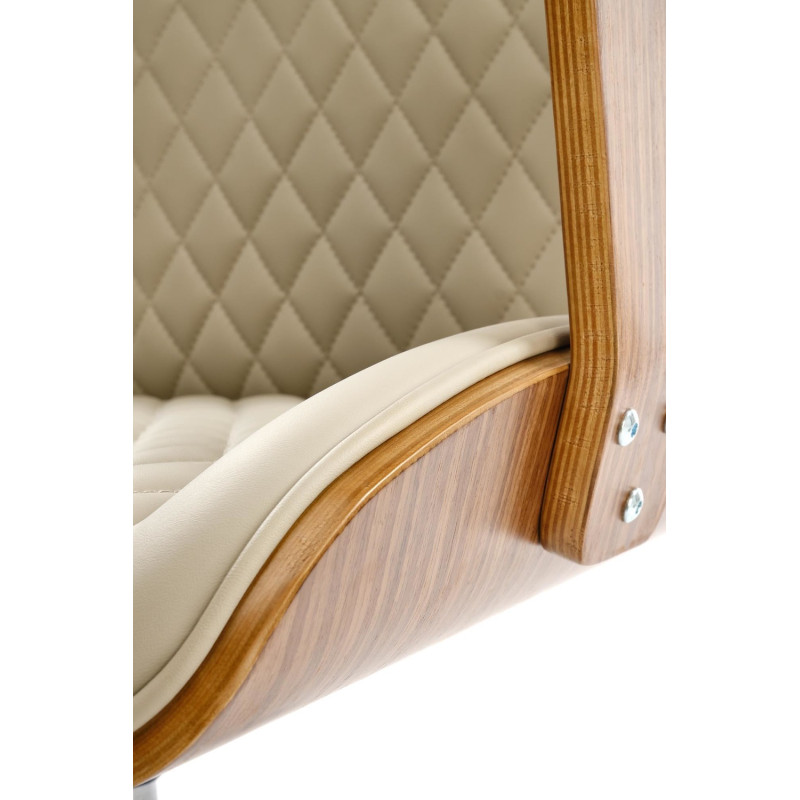 Fotel obrotowy gabinetowy TIMRIX OFFICE WALNUT BEIGE orzechowy/beżowy
