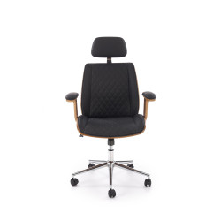 Fotel obrotowy gabinetowy TIMRIX OFFICE WALNUT BLACK orzechowy/czarny