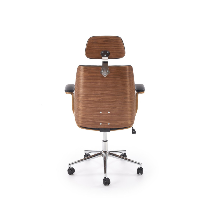 Fotel obrotowy gabinetowy TIMRIX OFFICE WALNUT BLACK orzechowy/czarny