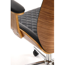 Fotel obrotowy gabinetowy TIMRIX OFFICE WALNUT BLACK orzechowy/czarny