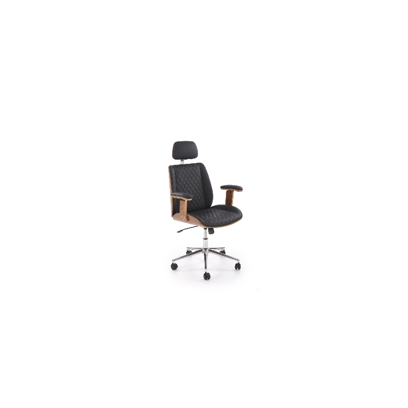Fotel obrotowy gabinetowy TIMRIX OFFICE WALNUT BLACK orzechowy/czarny