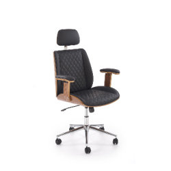 Fotel obrotowy gabinetowy TIMRIX OFFICE WALNUT BLACK orzechowy/czarny