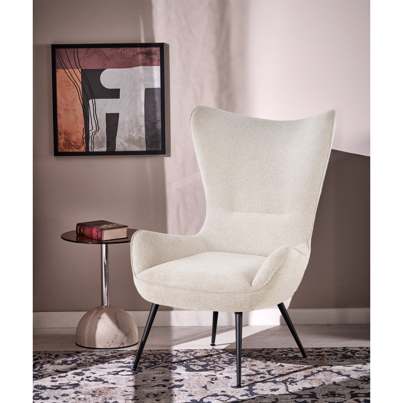 Fotel wypoczynkowy JUKONIX MODERN CREAM kremowy