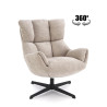 Fotel wypoczynkowy obrotowy ORINEX MODERN BEIGE beżowy