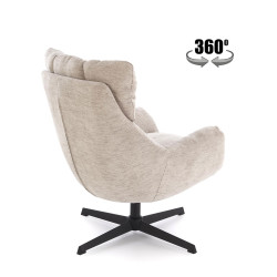 Fotel wypoczynkowy obrotowy ORINEX MODERN BEIGE beżowy