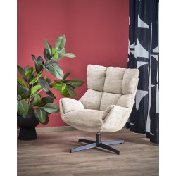 Fotel wypoczynkowy obrotowy ORINEX MODERN BEIGE beżowy