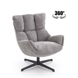 Fotel wypoczynkowy obrotowy ORINEX MODERN GREY popielaty