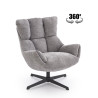 Fotel wypoczynkowy obrotowy ORINEX MODERN GREY popielaty