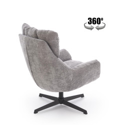 Fotel wypoczynkowy obrotowy ORINEX MODERN GREY popielaty