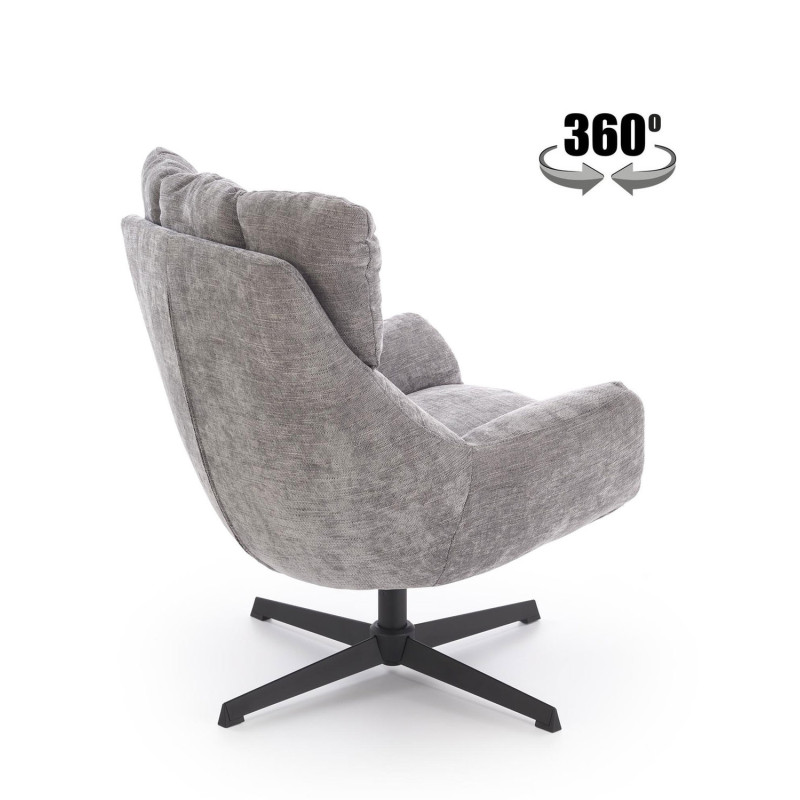 Fotel wypoczynkowy obrotowy ORINEX MODERN GREY popielaty