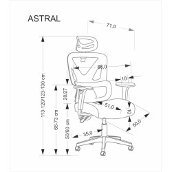 Fotel obrotowy gabinetowy ASTRONIX OFFICE BLACK czarny