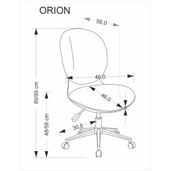 Fotel młodzieżowy obrotowy ORINOX YOUTH BLACK GREY popielaty/czarny