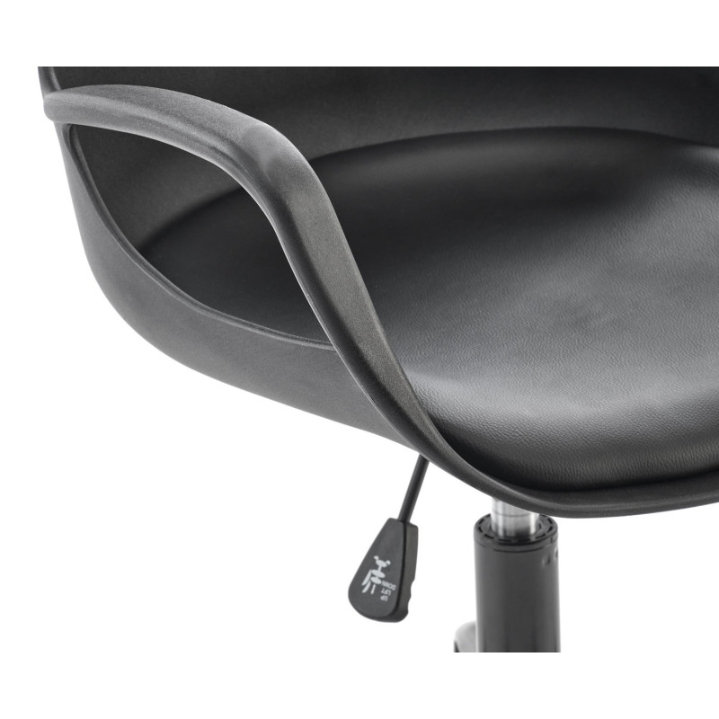 Fotel młodzieżowy obrotowy FROSTIX YOUTH BLACK czarny