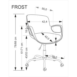 Fotel młodzieżowy obrotowy FROSTIX YOUTH BLACK czarny