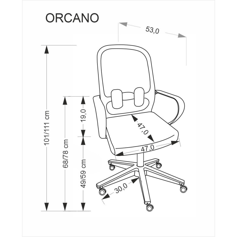 Fotel obrotowy gabinetowy ORCANIX BLACK czarny