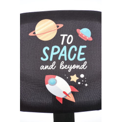 Fotel młodzieżowy obrotowy BINGOX YOUTH BLACK czarny