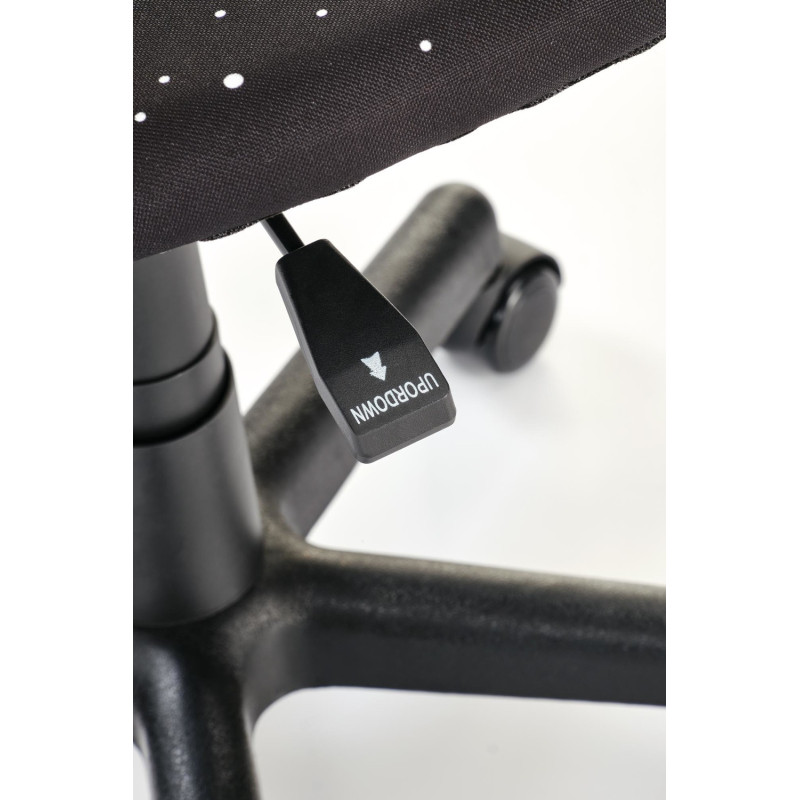 Fotel młodzieżowy obrotowy BINGOX YOUTH BLACK czarny