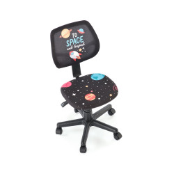 Fotel młodzieżowy obrotowy BINGOX YOUTH BLACK czarny