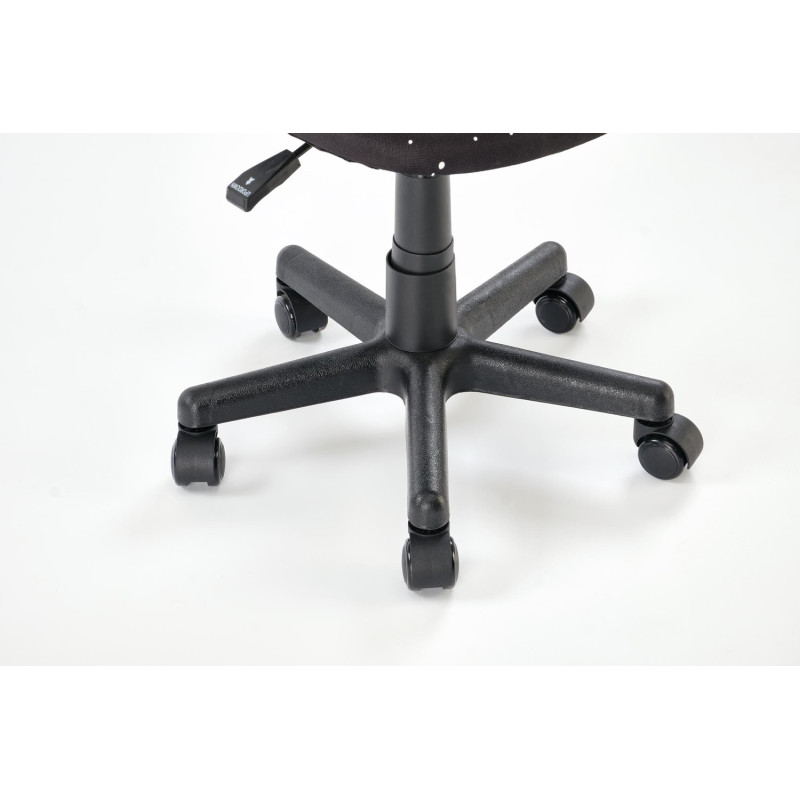 Fotel młodzieżowy obrotowy BINGOX YOUTH BLACK czarny