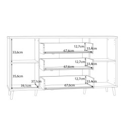 Komoda 160 cm Aksana AKNK232-M992 Biały/Dąb Mauvella Meble Forte