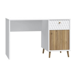 Biurko 120x60 cm Aksana AKNB111R-M992 Biały/Dąb Mauvella Meble Forte