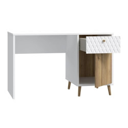 Biurko 120x60 cm Aksana AKNB111R-M992 Biały/Dąb Mauvella Meble Forte