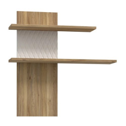 Półka ryflowana 100 cm Aksana AKNB01L-M992 Biały/Dąb Mauvella Meble Forte