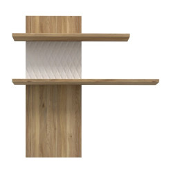 Półka ryflowana 100 cm Aksana AKNB01L-M992 Biały/Dąb Mauvella Meble Forte